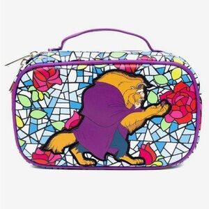 Buckle-Down Disney Beauty and The Beast Stained Glass Cosmetic Bag